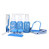 10 in 1 Portable Travel Toiletry Bag Kit with Bottles Jars SB6550