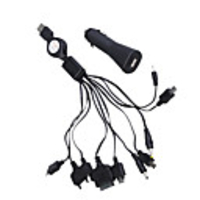 10-in-1 USB/Car Power Adapter/Charger for Cellphones