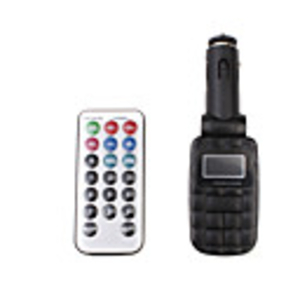 1.0" LCD Car MP3 Player FM Transmitter - Black (SD/USB)