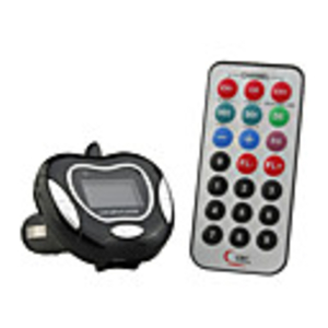 1.0" LCD MP3 Player FM Transmitter with Remote Controller/SD/TF Slot - Black