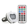 1.0" LCD MP3 Player FM Transmitter with Remote Controller/SD/TF Slot - White