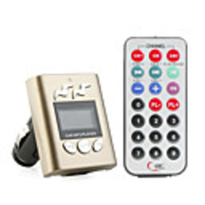 1.0" LCD MP6 Player FM Transmitter with Remote Controller/SD/TF Slot - Silver Grey