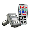 1.0" LCD MP7 Player FM Transmitter with Remote Controller/SD/TF Slot - Black