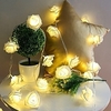 10 Led Rose Christmas Decoration String Lights Simulation LED Light Post Lantern Lighting Fairy Lights Home Flower Party