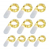 10 packs LED String Lights Outdoor String Lights 10x1M 10 LED Silver Copper Wire for Christmas DIY Wedding Bedroom Decoration Party Holiday Gift miniinthebox