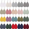 10 pairs of teardrop double-sided leather earrings with 10 color for women girls jewelry fashion and valentine birthday party gift