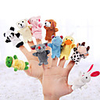 10 pcs Finger Puppets Hand Puppets Stuffed Animal Plush Toy Animal Series Pig Cute Novelty Lovely Textile Plush Imaginative Play,  Stocking,  Great Birthday Gifts Party Favor Supplies Boys and Girls