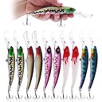 10 pcs Fishing Lures Hard Bait Minnow Sinking Bass Trout Pike Sea Fishing Bait Casting Spinning Plastic / Jigging Fishing / Freshwater Fishing / Carp Fishing / Bass Fishing / Lure Fishing