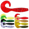 10 pcs Fishing Lures Soft Bait Grub Outdoor Sinking Bass Trout Pike Bait Casting Lure Fishing General Fishing Silicon