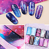 10 pcs Foil Sticker Butterfly / Galaxy nail art Manicure Pedicure Color Gradient / Creative Elegant / Fashion Party / Evening / Daily