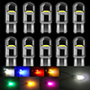 10 PCS T10 LED W5W LED WY5W 168 501 2825 COB LED Car License Plate Light Wedge Parking Light Side Door Bulb Instrument Lamp Auto