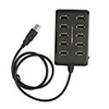 10-Port High Performance USB 2.0 Hub (Black)