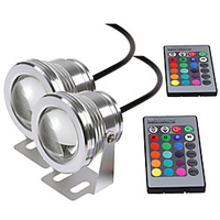 10 W 2pcs 1pc Waterproof Dimmable Color Gradient LED Floodlight Underwater Lights 12 V RGB 1 Outdoor Lighting Courtyard Garden LED Beads miniinthebox