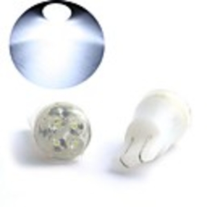 10 White LED T12 Car Bulbs with 4 LED