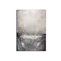 100% Hand Painted Abstract Style River Trace Wall Pictures for Living Room Bedroom Aisle White Grey white Colors Canvas Painting Rolled Without Frame