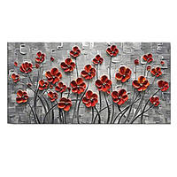 100% Hand-Painted Contemporary Art Oil Painting On Canvas Modern Paintings Home Interior Decor Abstract 3D Flower Art Painting Large Canvas Art(Rolled Canvas without Frame)