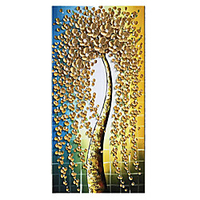 100% Hand-Painted Contemporary Art Oil Painting On Canvas Modern Paintings Home Interior Decor Abstract 3D Flower Art Painting Large Canvas Art(Rolled Canvas without Frame)