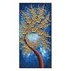 100% Hand-Painted Contemporary Art Oil Painting On Canvas Modern Paintings Home Interior Decor Abstract 3D Tree Art Painting Large Canvas Art(Rolled Canvas without Frame)