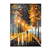 100% Hand-Painted Contemporary Art Oil Painting On Canvas Modern Paintings Home Interior Decor Abstract Art Street Landscape Painting Large Canvas Art(Rolled Canvas without Frame)