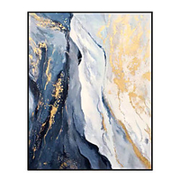 100% Hand-Painted Contemporary Art Oil Painting On Canvas Modern Paintings Home Interior Decor Abstract Art Sea Landscape Painting Large Canvas Art(Rolled Canvas without Frame)