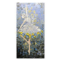 100% Hand-Painted Contemporary Art Oil Painting On Canvas Modern Paintings Home Interior Decor Abstract Dancer Painting Large Canvas Art(Rolled Canvas without Frame)