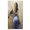 100% Hand-Painted Contemporary Art Oil Painting On Canvas Modern Paintings Home Interior Decor Abstract Girl Painting Large Canvas Art(Rolled Canvas without Frame)