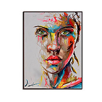 100% Hand painted Graffiti Women Portrait Oil Painting Home Decor Canvas Decorative Wall Art Pictures Cuadros For Living Room Bedroom