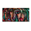 100% Hand painted Large Size Hand Painted Abstract Figure Oil Painting On Canvas Woman Face Wall Pictures For Living Room Bedroom Home Decor Rolled Without Frame