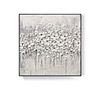 100% Hand painted Modern Oil Painting on Canvas Golden White Flower Plant Art Posters and Prints Wall Picture for Living Room Rolled Without Frame