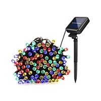 100 Led Solar Powered Led Fairy String Lights For Outdoor Gardens Homes Christmas Party