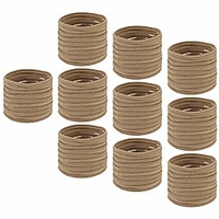 100 pack bulk super soft stretchy elastic nude skin color nylon headbands bow khaki brown skinny hairband slim turban headwrap hair ties ponytail holder for newborn infant toddler baby girls,  medium