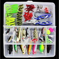 100 pcs Fishing Lures Hard Bait Soft Bait Easy to Carry Easy to Use Sinking Bass Trout Pike Sea Fishing Fly Fishing Bait Casting Mixed Material / Ice Fishing / Spinning / Jigging Fishing