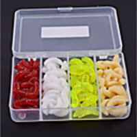 100 pcs Fishing Lures Soft Bait Worm Easy to Use Floating Bass Trout Pike Sea Fishing Fly Fishing Bait Casting Plastic / Ice Fishing / Spinning / Jigging Fishing / Freshwater Fishing / Carp Fishing