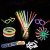 100 Pcs Luminous Colorful Bracelets Light Glow Stick Wedding Christmas Party Light Up Glow Toys Concert Flash Night Light Sticks
