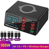 100 W Output Power USB Fast Charger USB Charger Wireless Charger QC 3.0 Wireless Charger Fast Charge For Universal miniinthebox