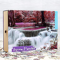 1000 pcs Tranquil Jigsaw Puzzle Adult Puzzle Gift Stress and Anxiety Relief Parent-Child Interaction Wooden Adults Toy Gift