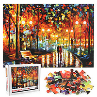 1000 pieces walking in the rain couple lovers adult jigsaw toy gift miniinthebox
