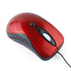 1000DPI Mini Optical 3D Mouse with Retractable Wire - Red Black