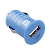 1000mA Mini USB Car Cigarette Charger for iPhone/iPod/Cellphones - Blue