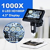 1000X with Screen Electron Microscope Digital Microscope Circuit Repair Microscope Report This Product Supports Seven Days no Reason to Return