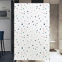 10050cm Window Film Privacy Vinyl Static Anti Uv Privacy Glass Sticker Home Kitchen Office Bathroom Decorative Color Geometry Glass Film No Glue miniinthebox