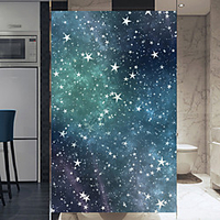 10050cm Window Film Vinyl Static Privacy Glass Sticker Home Kitchen Office Bathroom Decorative Starry Sky Glass Film No Glue miniinthebox
