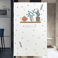 10050cm Window Film Vinyl Static Privacy Glass Sticker Home Kitchen Office Decorative Cartoon Cutie Plant Glass Film No Glue miniinthebox