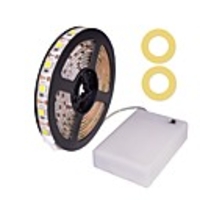 100CM 3.28ft LED Light Strips Waterproof Tiktok Lights SMD5050 10mm Warm White Cold White Red Blue Green Ribbon Light AA Battery Powered DC 4.5V
