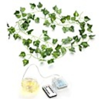 100LED 10m Simulation Rattan Wall Hanging Ornament Artificial Plants Creeper Vine Plastic Green Leaf Ivy DIY Wedding Garland Decor