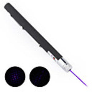 100mW 405nm Back-open Starry Purple Blue Laser Pointer Pen 2AAA(battery included)