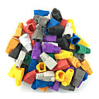 100pcs Multi-color CAT5e Crystal Head Sheath Ethernet Cable Protective Case Network plug Socket boot cap Connector