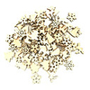 100pcs Wooden Christmas Tree Ornaments Mini Snowflake Tree Hanging Pendants Christmas Decorations for Home Premium Year Gift