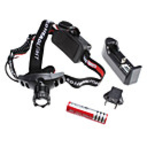 1012 Focus Adjustable Zoom 3-Mode Cree Q5 LED Headlamp Set (3W,  200LM,  1x18650)