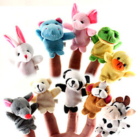 10/12 pcs Finger Puppets Puppets Hand Puppets For Bedtime Stories Animal Cute Lovely Textile Silicone Plush Imaginative Play,  Stocking,  Great Birthday Gifts Party Favor Supplies Girls